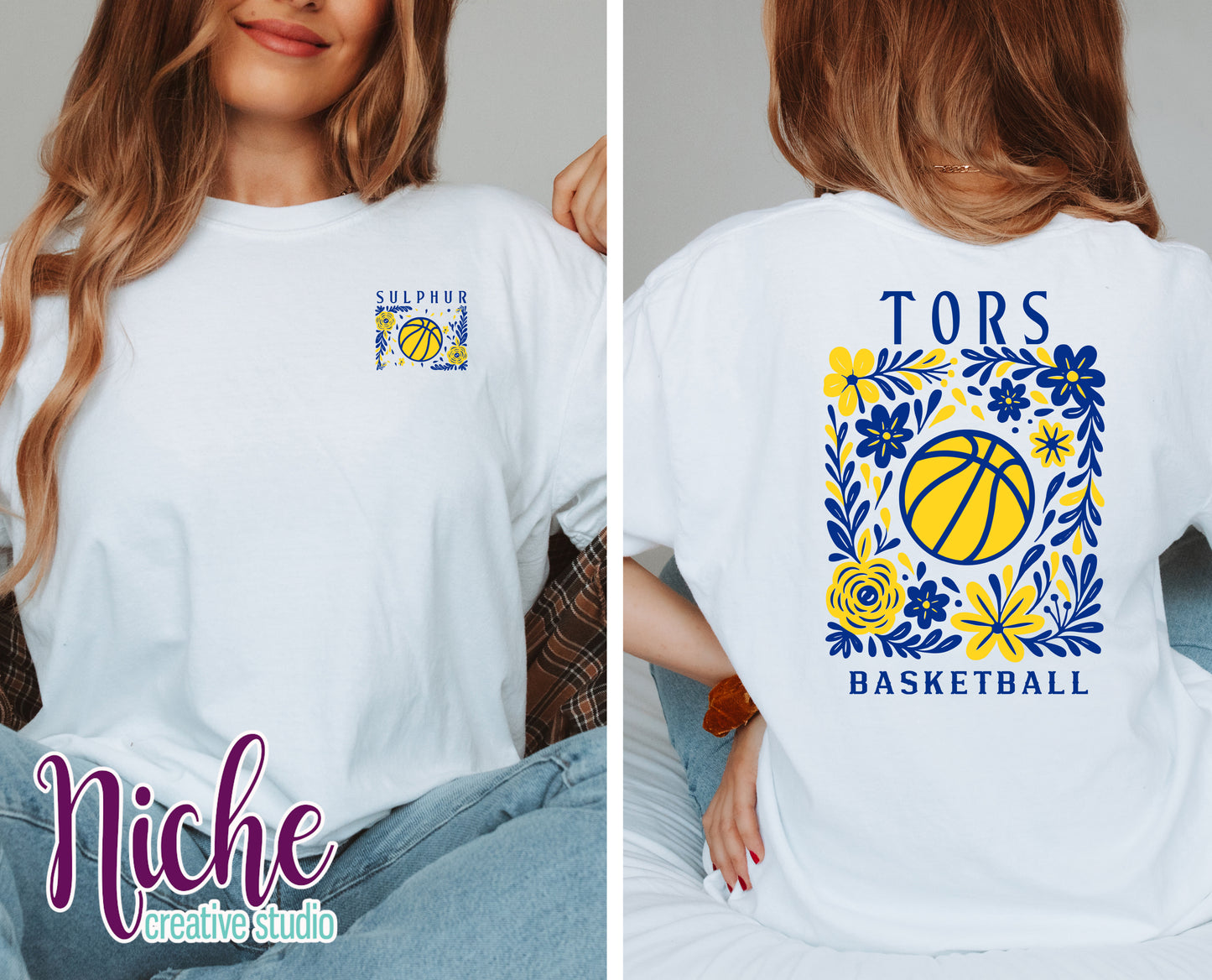 -SUL8500 **Combo**  Tors Floral Basketball Decal