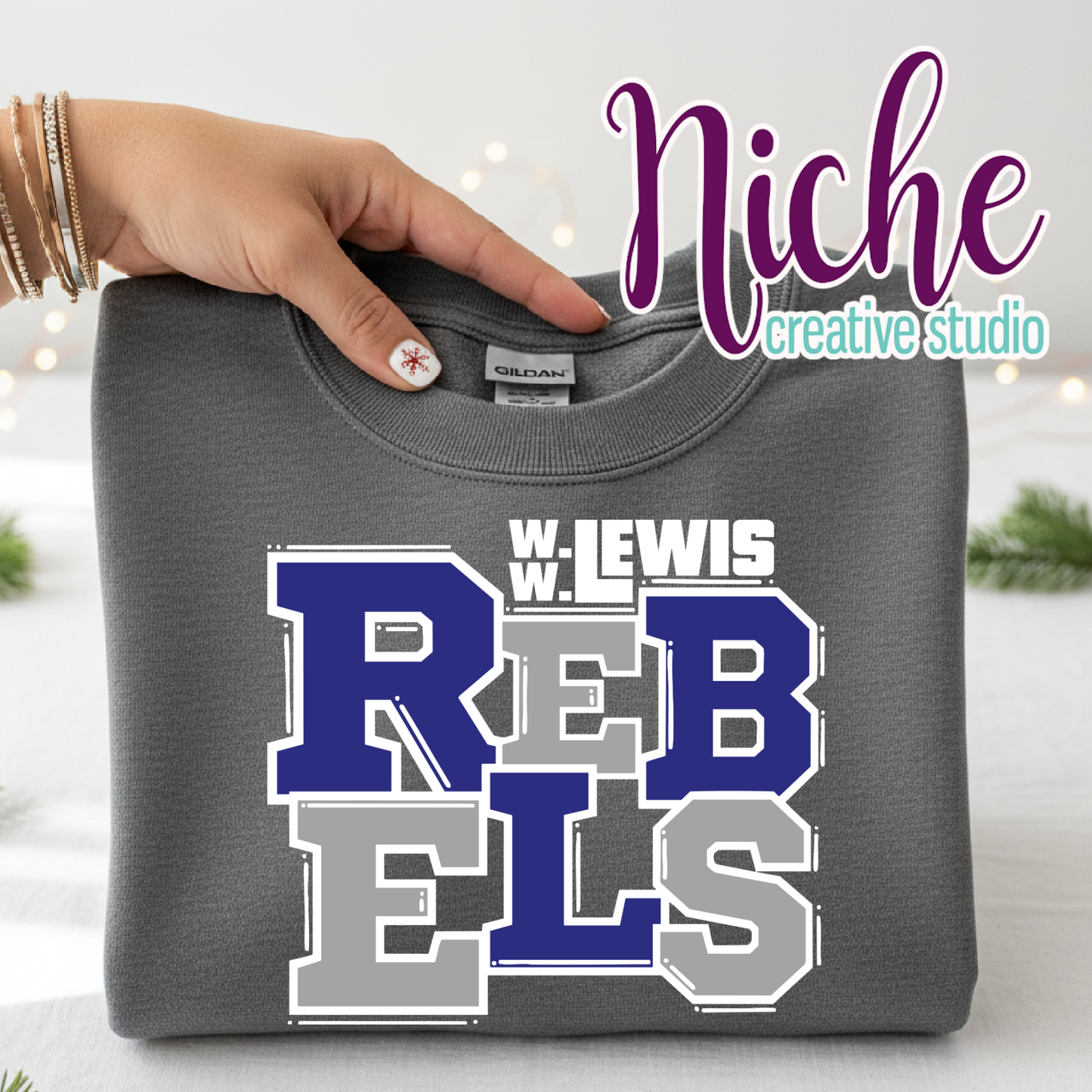 -SUL8507 Block Letters Rebels Decal