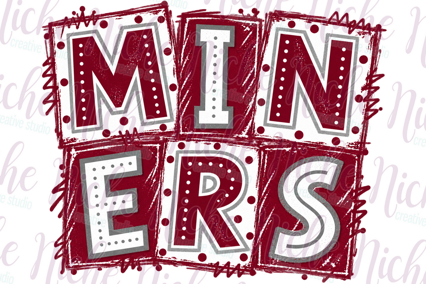 -SUL8513 Miners Card Letters Decal