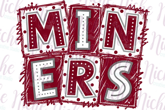 -SUL8513 Miners Card Letters Decal