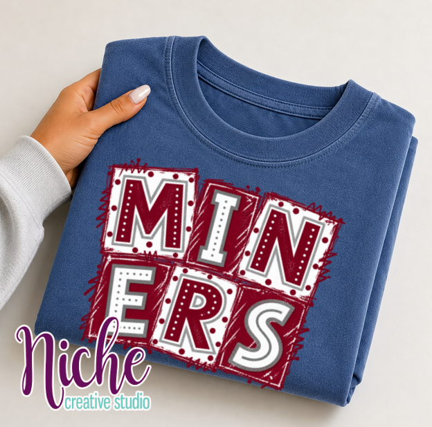 -SUL8513 Miners Card Letters Decal