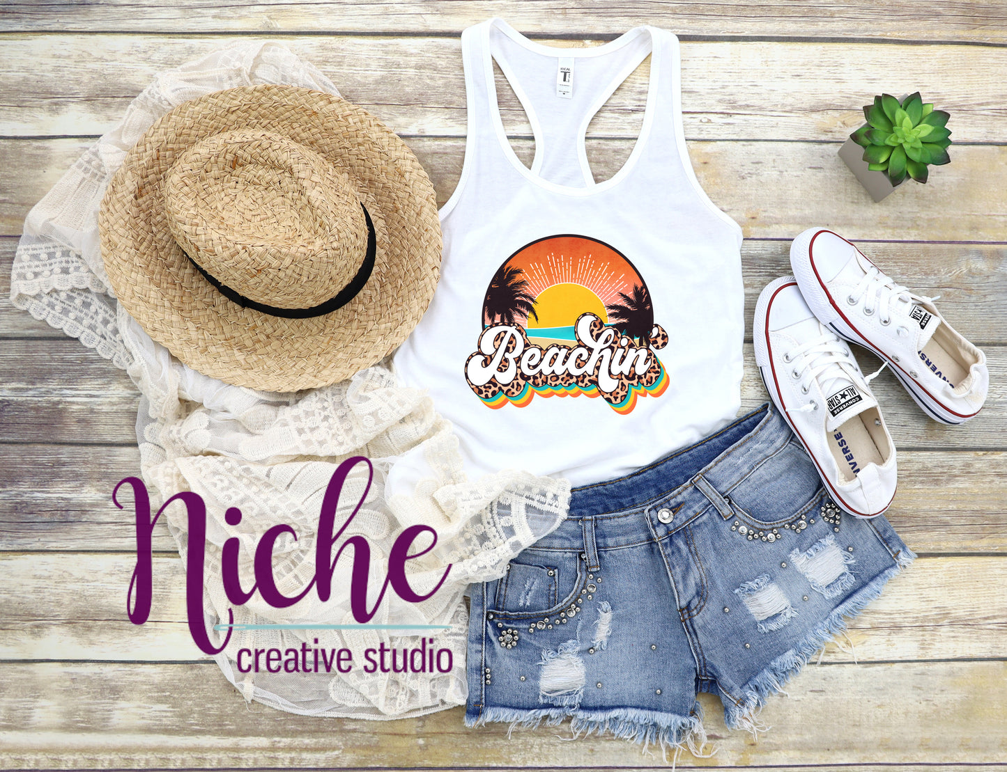 -SUM8238 Beachin Retro Decal