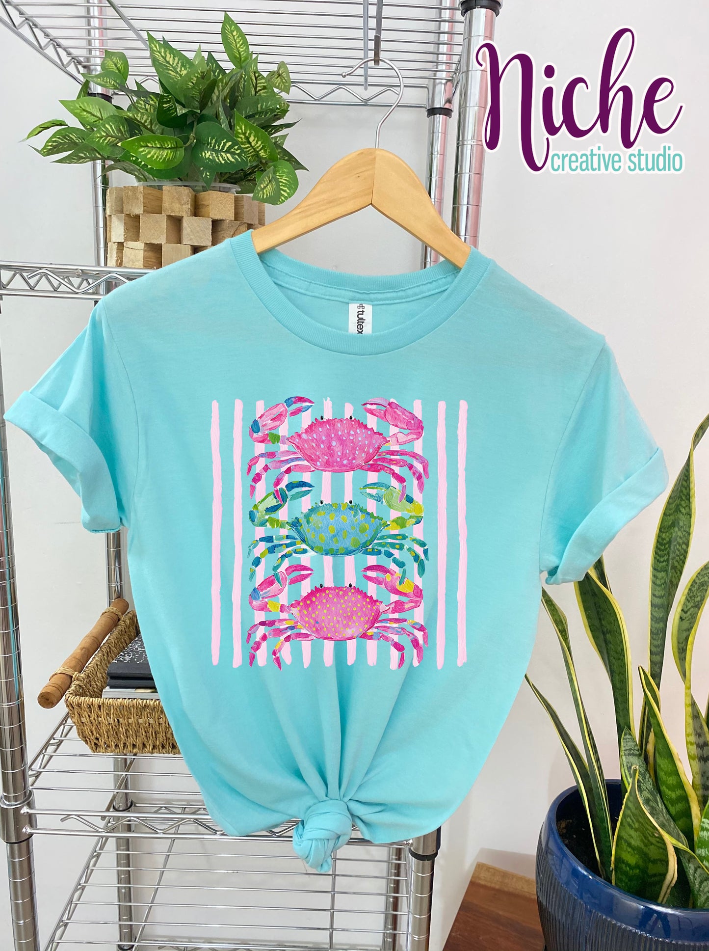 -SUM8601 Beach Animals Stripes Decal