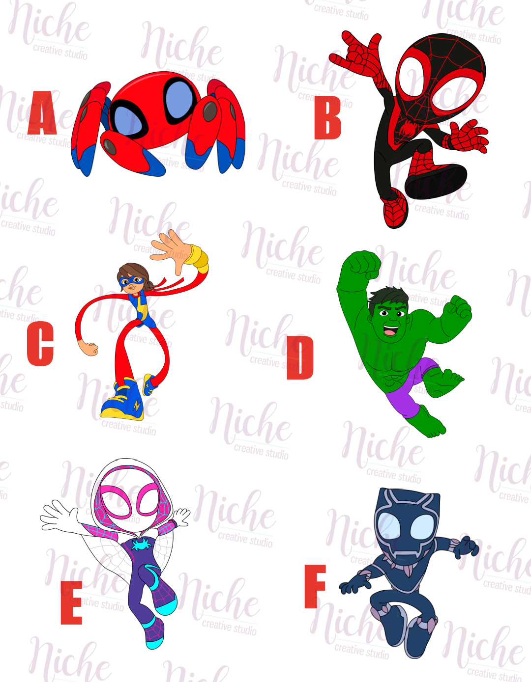 -SUP3112 Spider Friends Decal