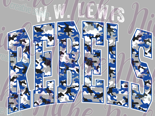 -SUl8504 Rebels Blue Camo Decal