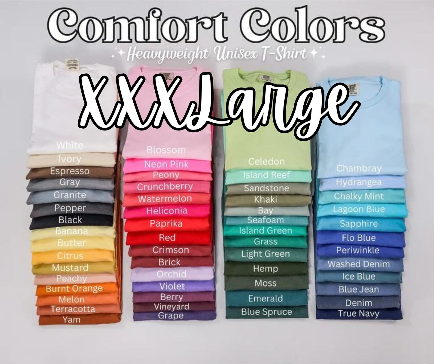 3XL - Comfort Colors Solid Tees
