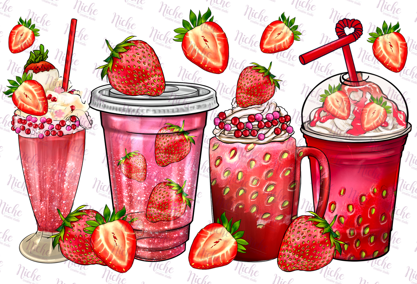 *Strawberry Coffee Cup Decal