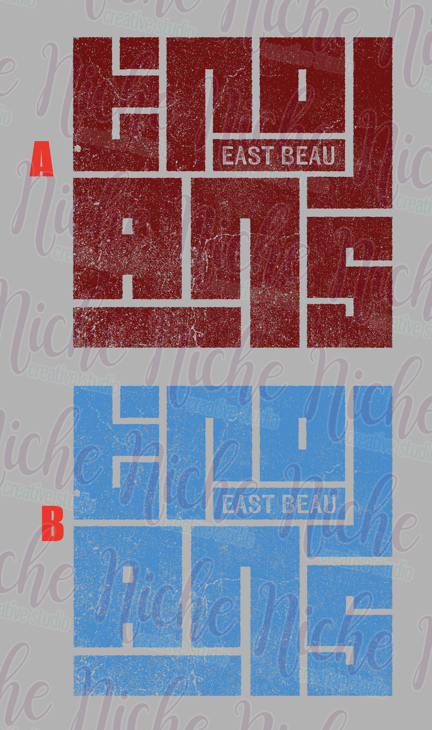 -TEB8000 Grunge School Trojans Decals