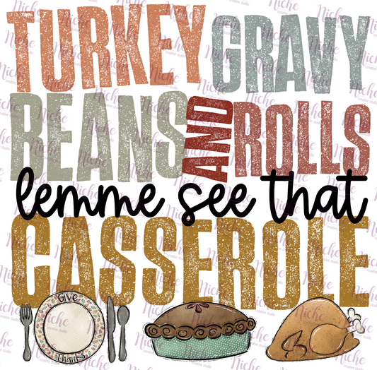 - THA271 Turkey Gravy Beans Rolls Decal