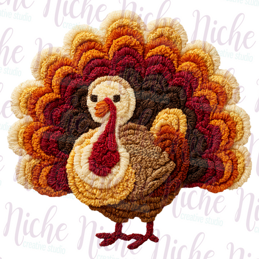 -THA8447 Turkey Crochet Decal