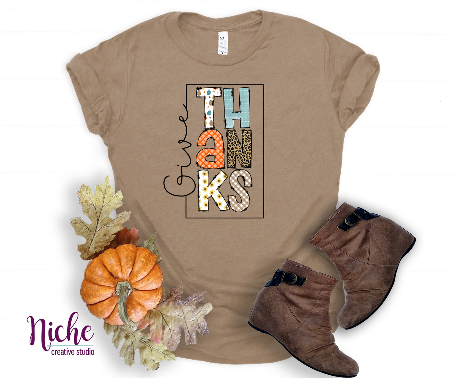 -THA847 Give Thanks Doodle Decal