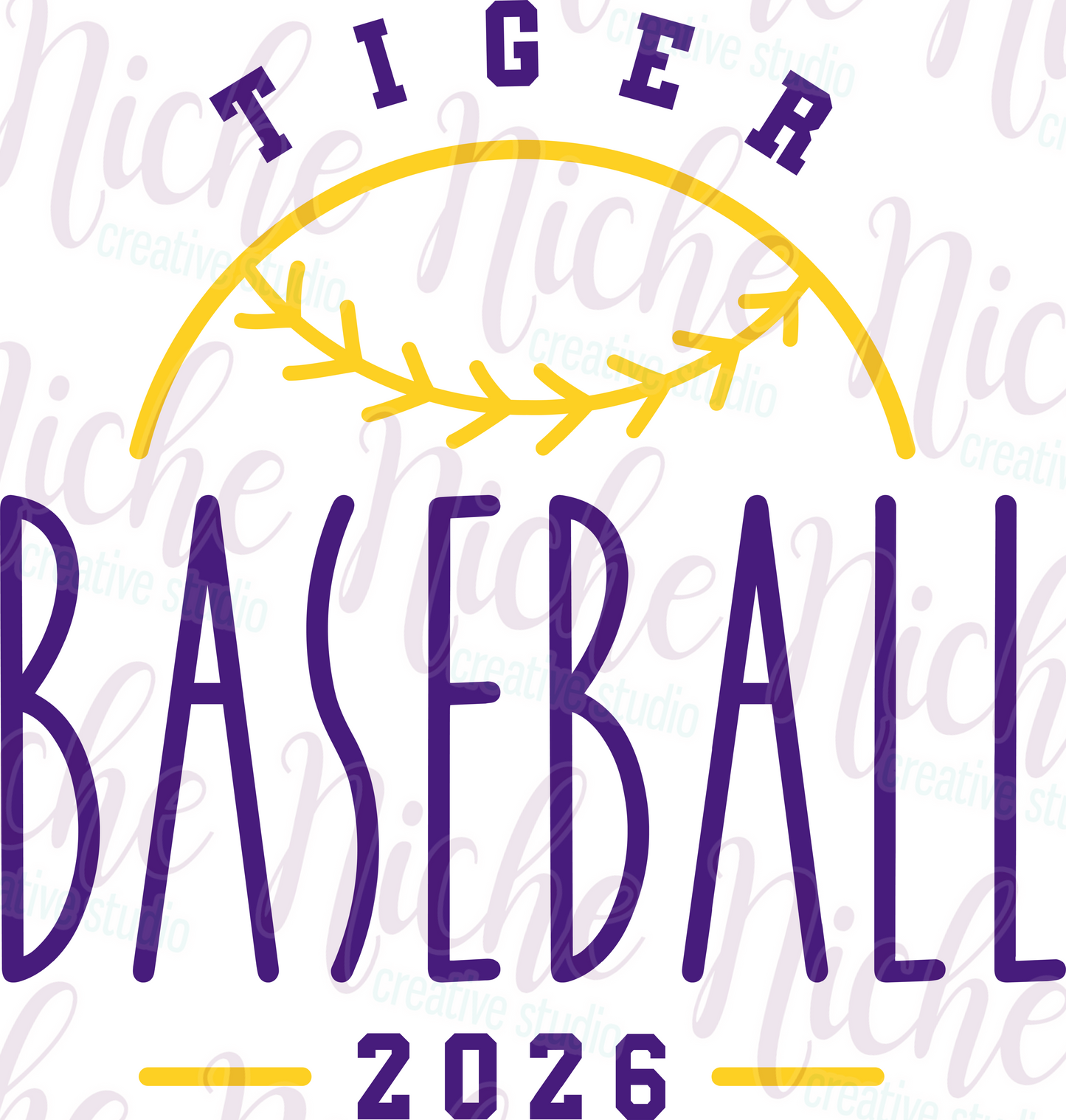 -TIG1083 Tiger Baseball 2026 Decal