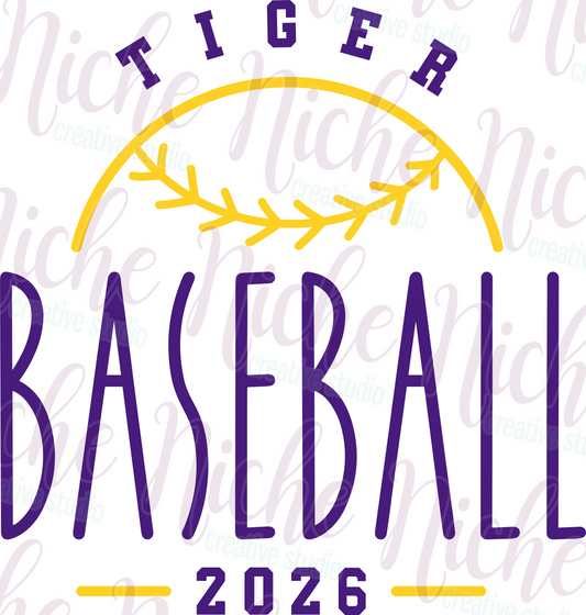 -TIG1083 Tiger Baseball 2026 Decal