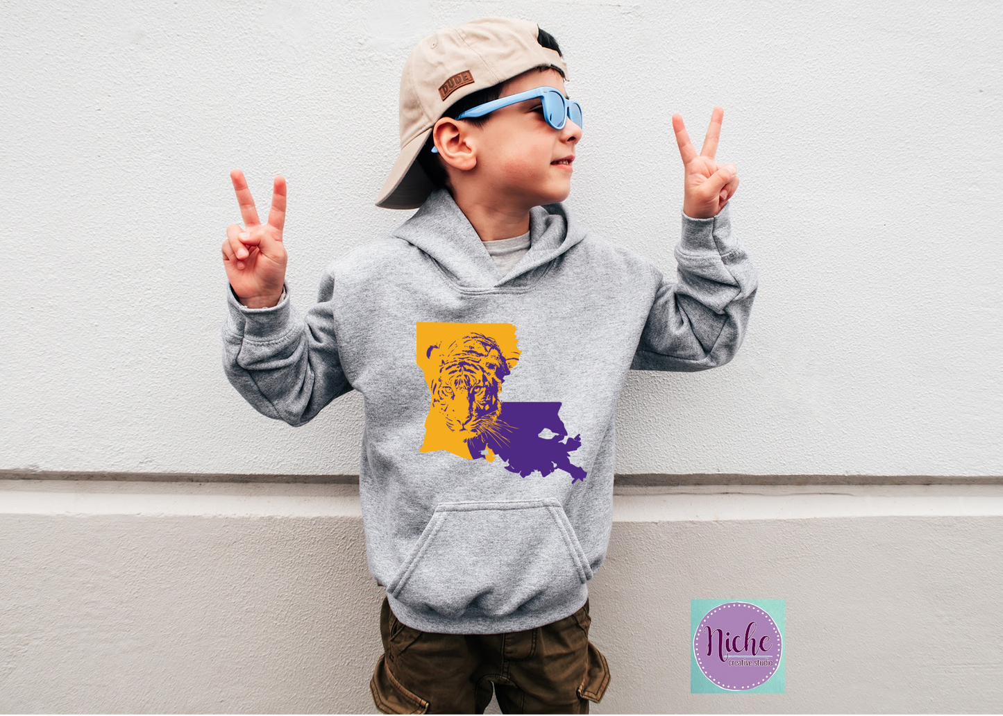 -TIG2884 Tiger Louisiana Decal