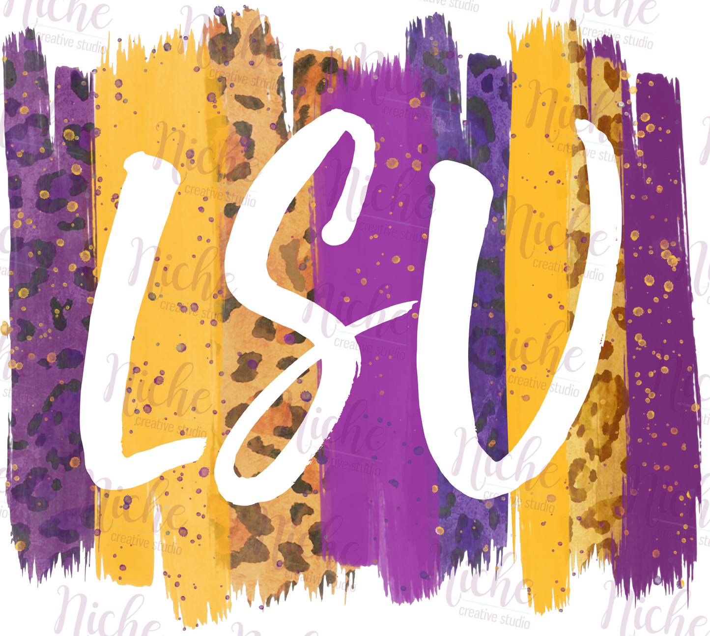 -TIG2911 LSU Brushstrokes Decal