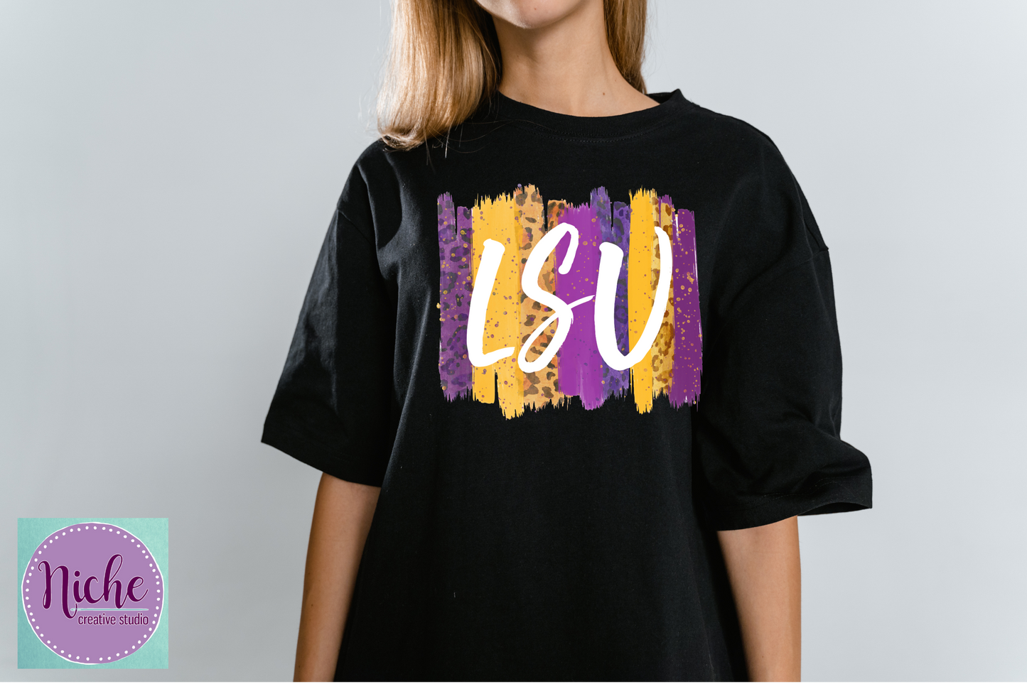 -TIG2911 LSU Brushstrokes Decal