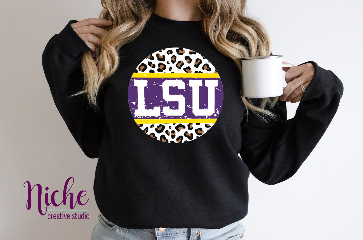 -TIG2912 LSU Leopard Circle Decal