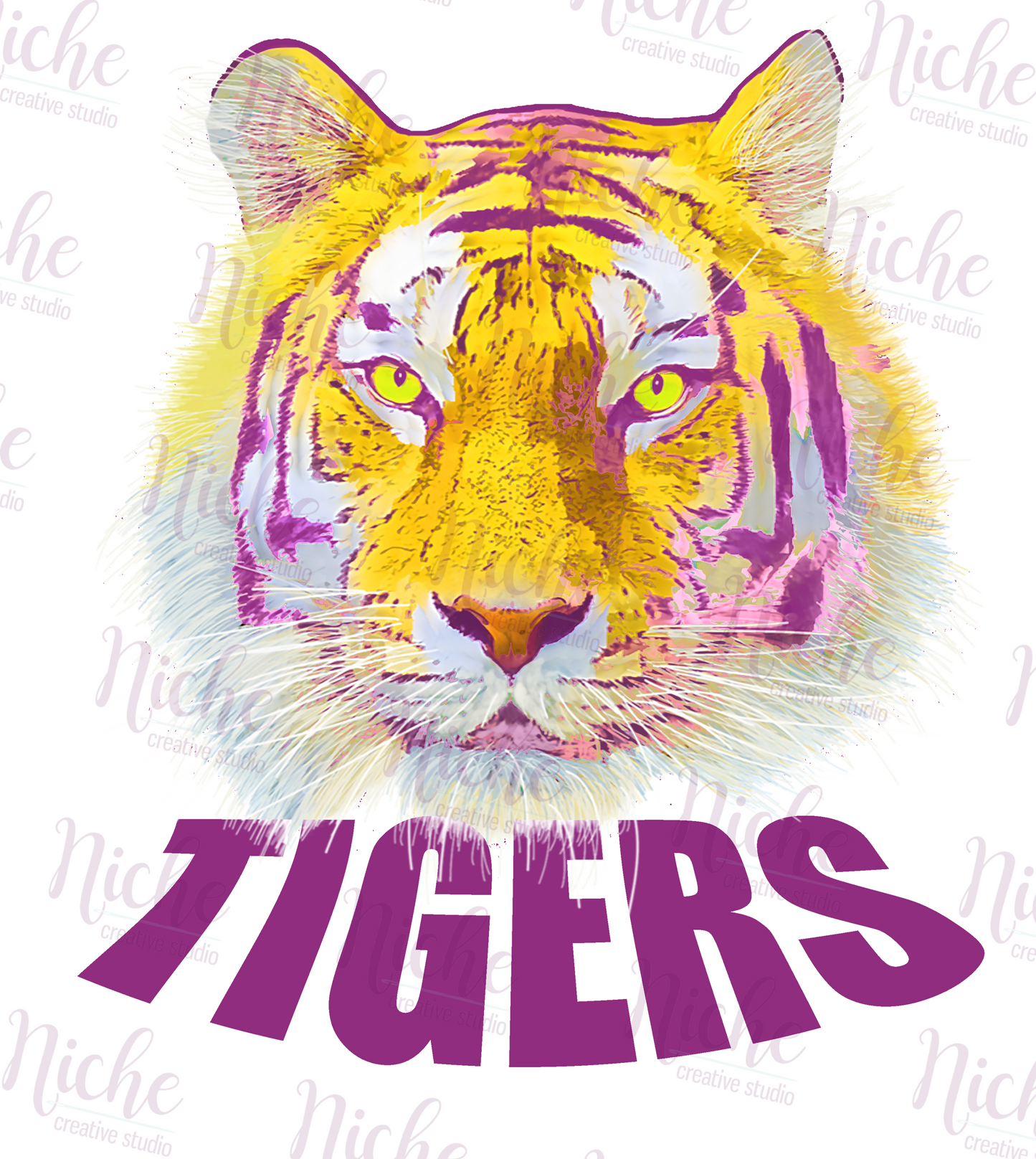 -TIG2914 Tiger Watercolor Decal