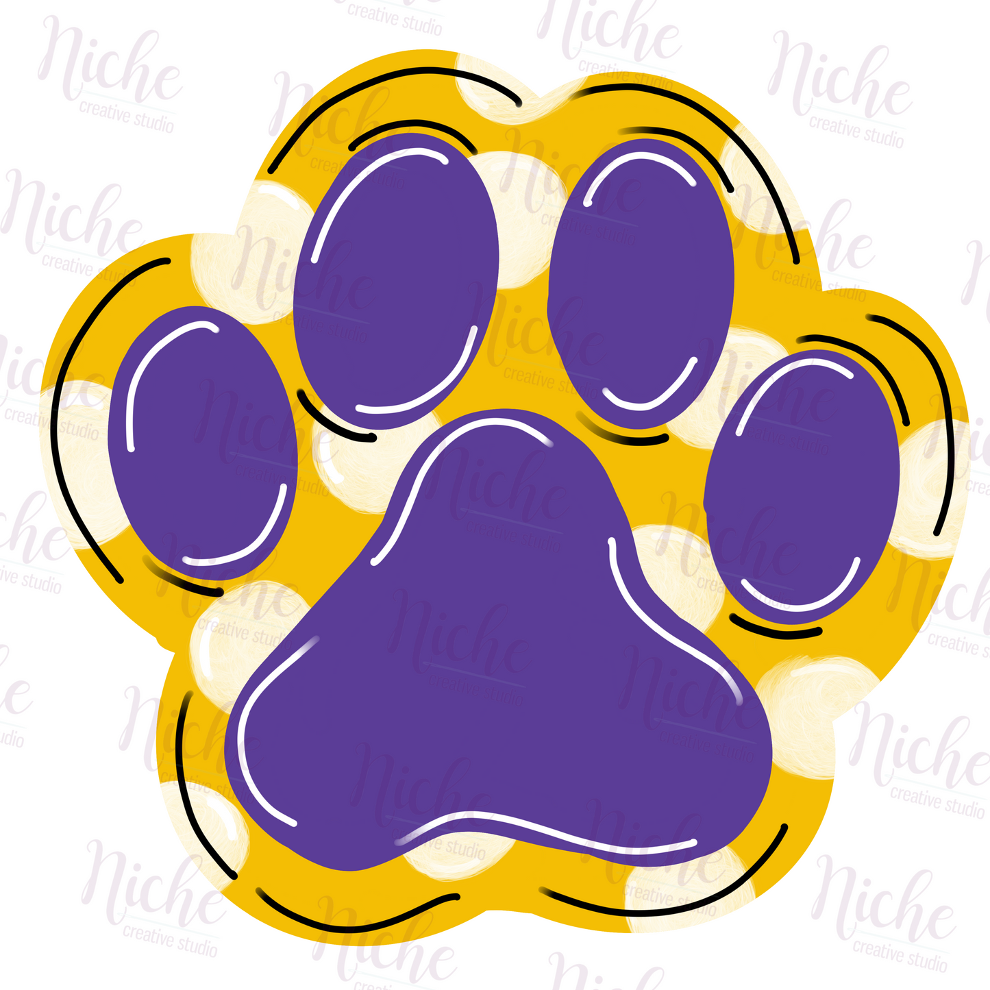 -TIG2916 Tiger Paw Decal