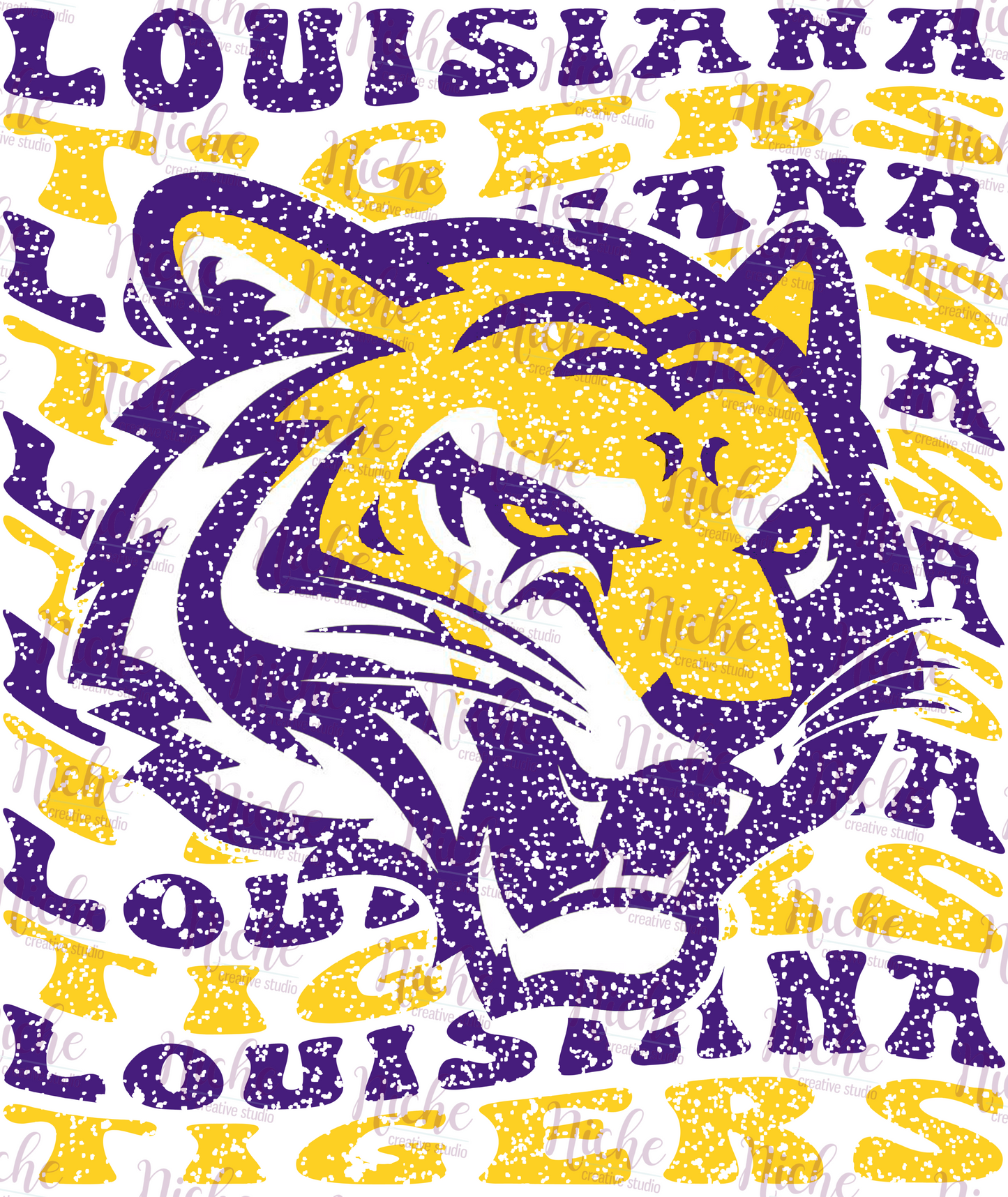 - TIG485 Louisiana Tigers Distress Decal