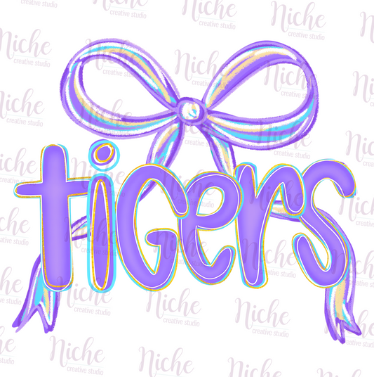 -TIG8216 Tigers  Preppy Bow Decal