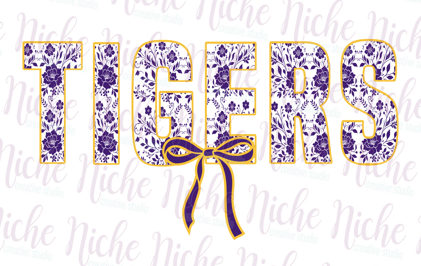 -TIG8430 Tigers Floral Decal