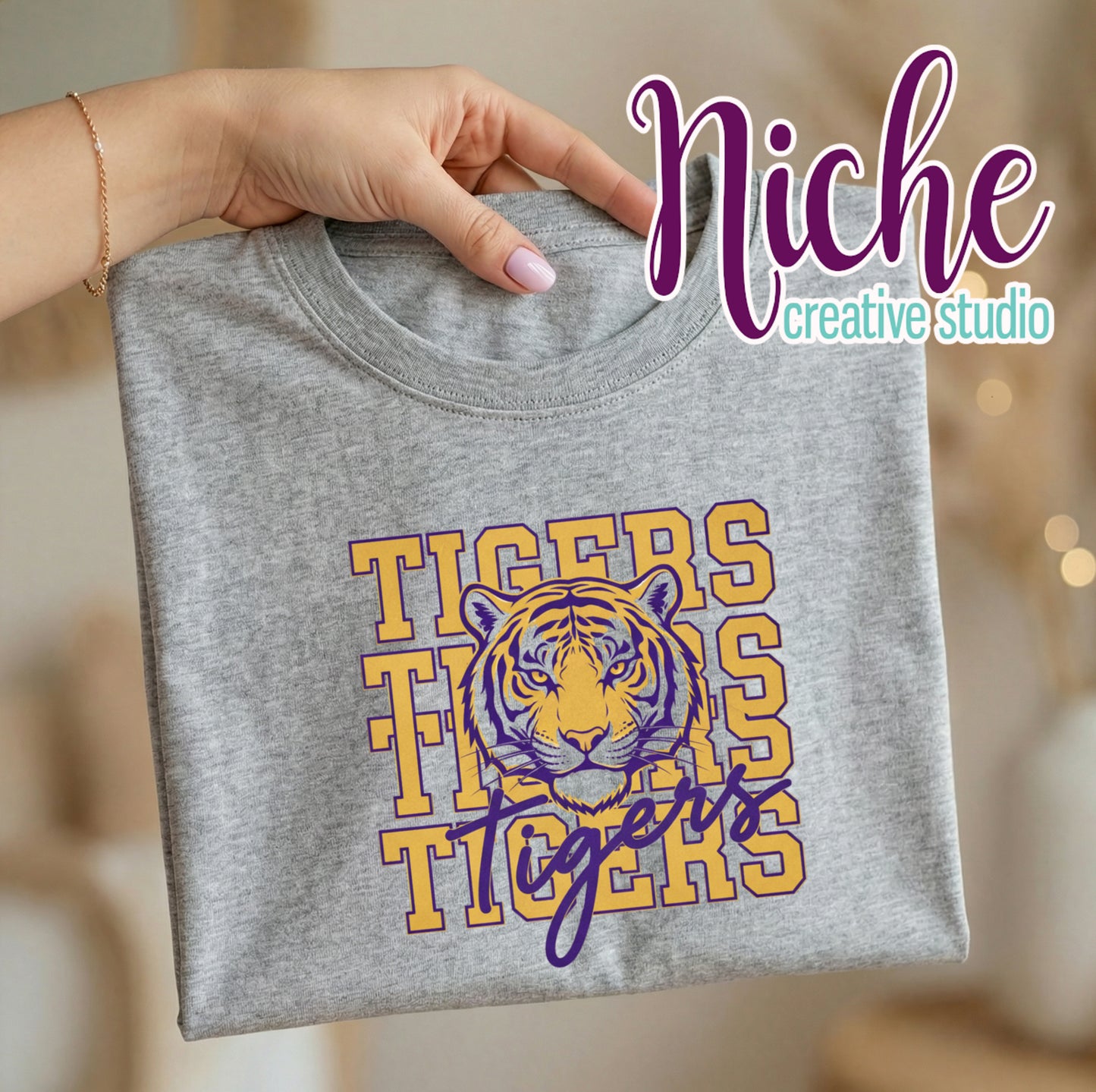 -TIG8432 Repeat Tigers Decal