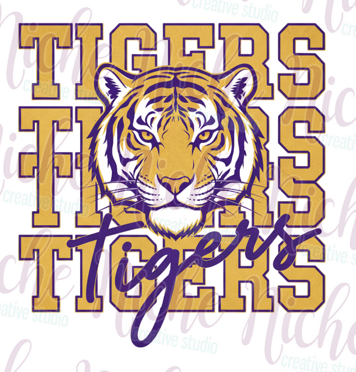 -TIG8432 Repeat Tigers Decal