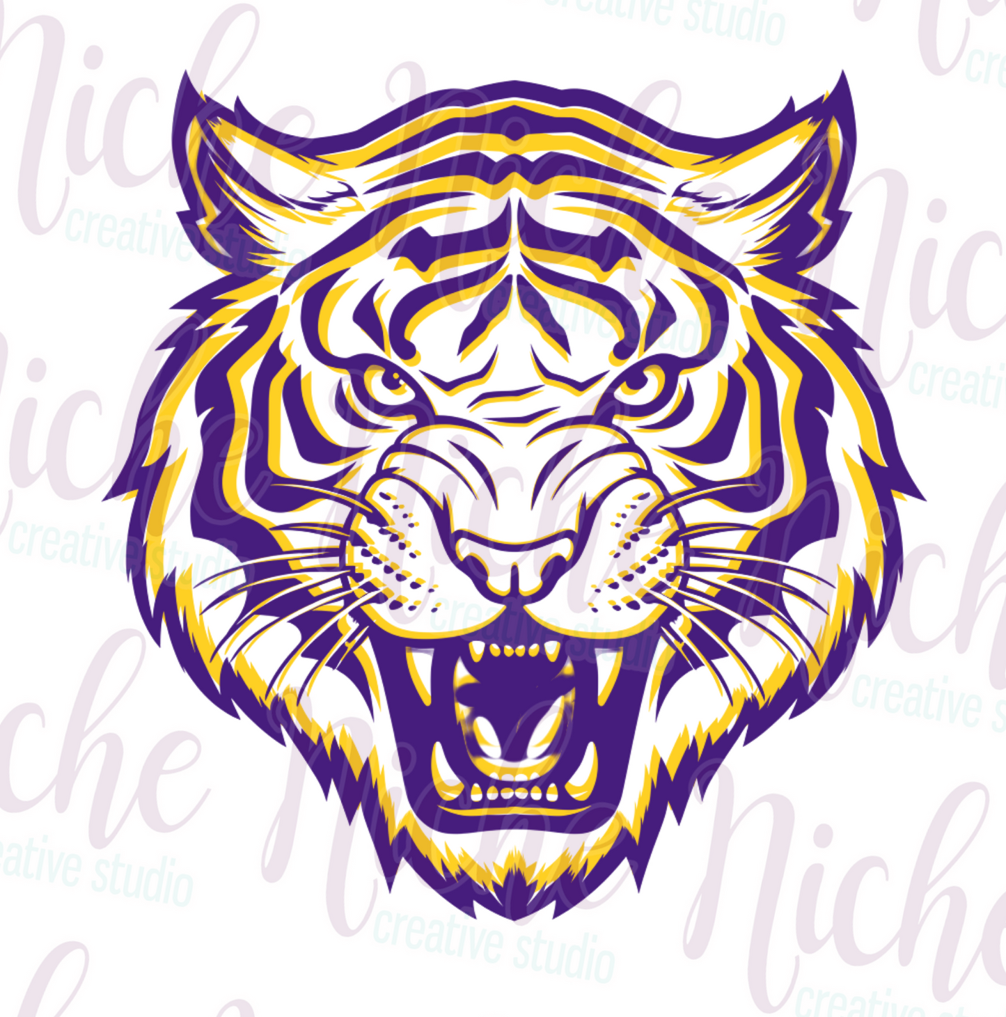 -TIG8436 Tiger Face Decal