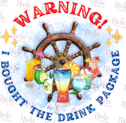 -TRA1525 Warning Drink Package Decal