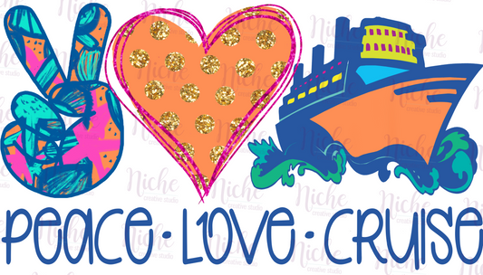 -TRA1527 Peace Love Cruise Decal