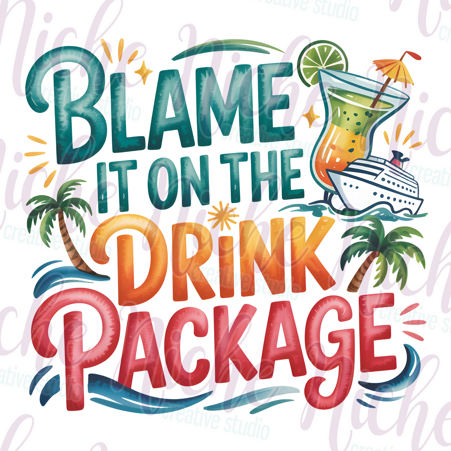 -TRA8003 Blame the Drink Package Decal