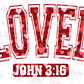 -VAL1430 Loved John 3:16 Decal