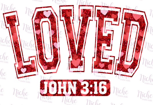 -VAL1430 Loved John 3:16 Decal