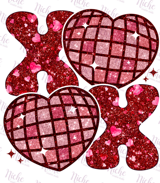 -VAL1431 XOXO Sequins Decal