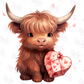-VAL1448 Highland Cow Decal