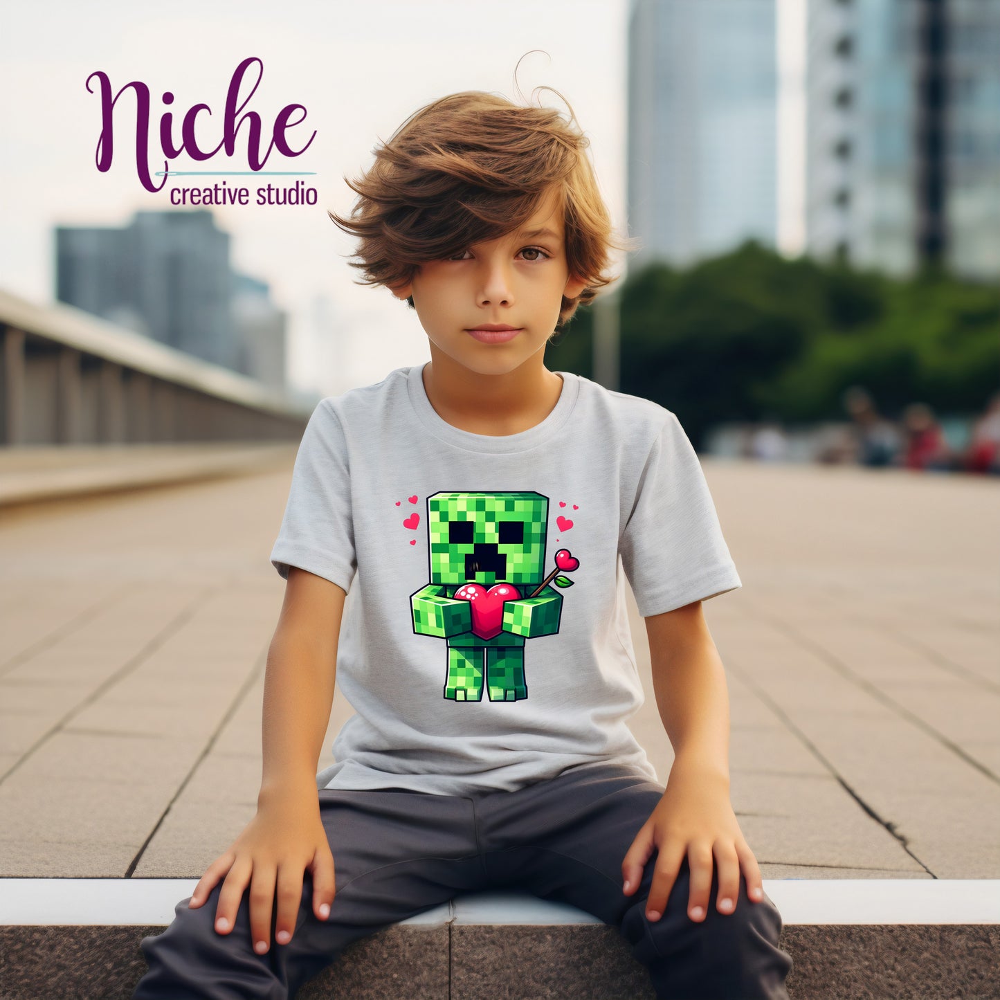 -VAL3032 Minecraft Valentine Decal