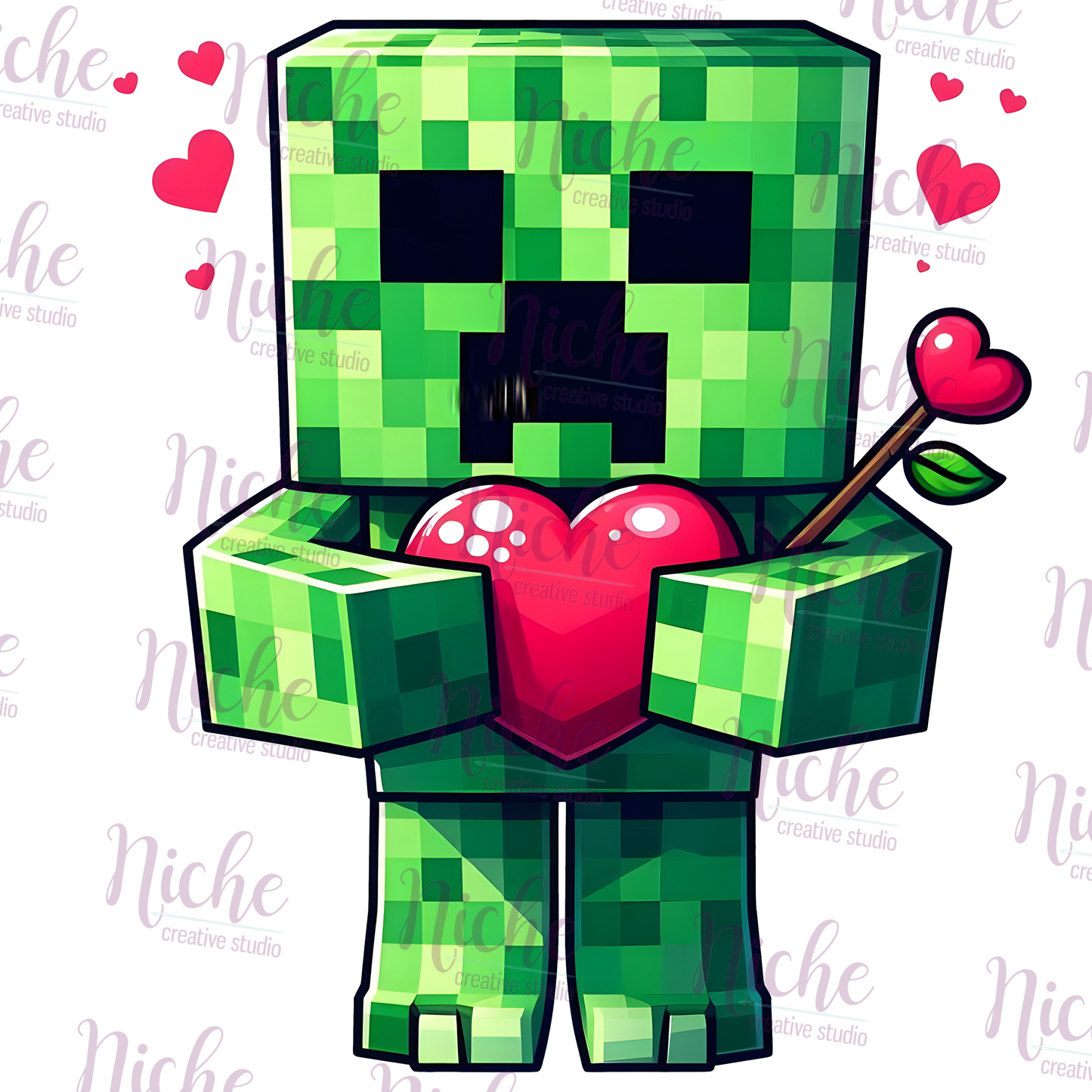 -VAL3032 Minecraft Valentine Decal