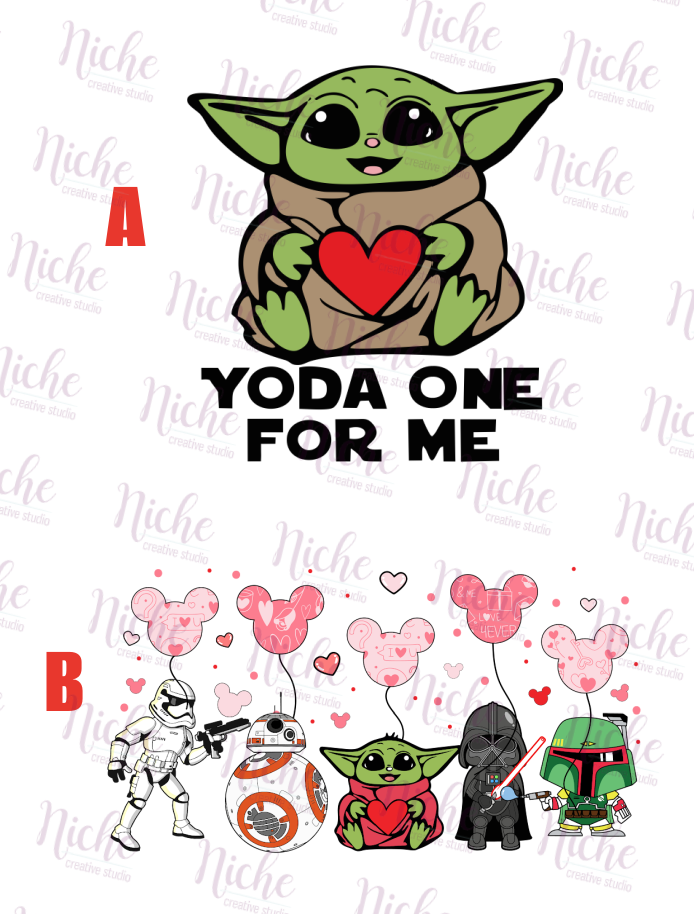 VAL3057 Yoda One For Me Decal – Niche Creative Studio