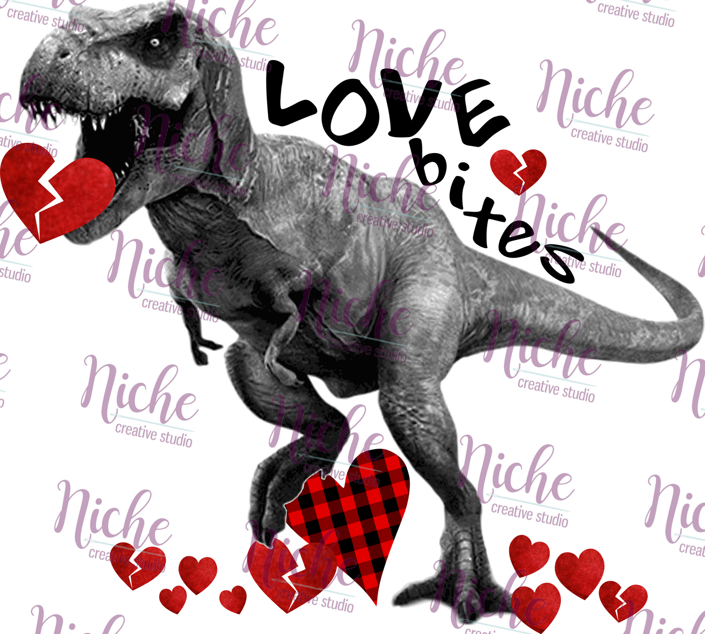-VAL5668 Love Bites Dino Decal