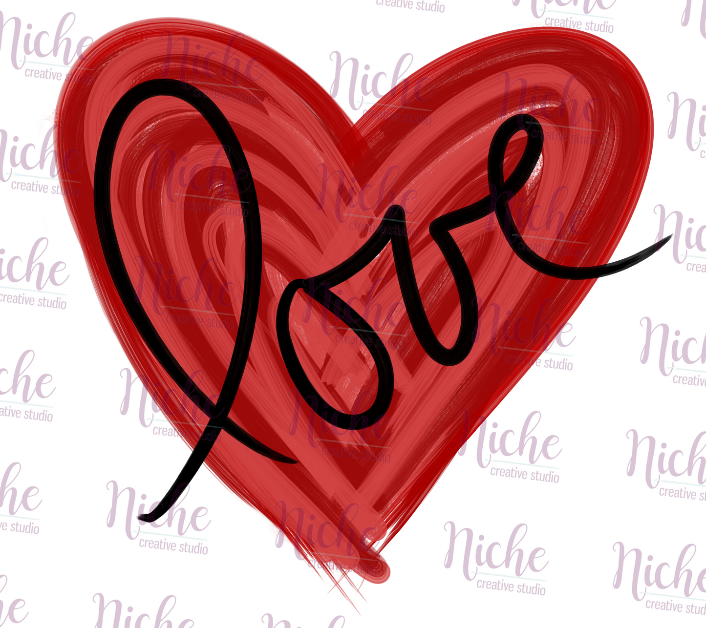 -VAL5672 Painted Heart Love Decal