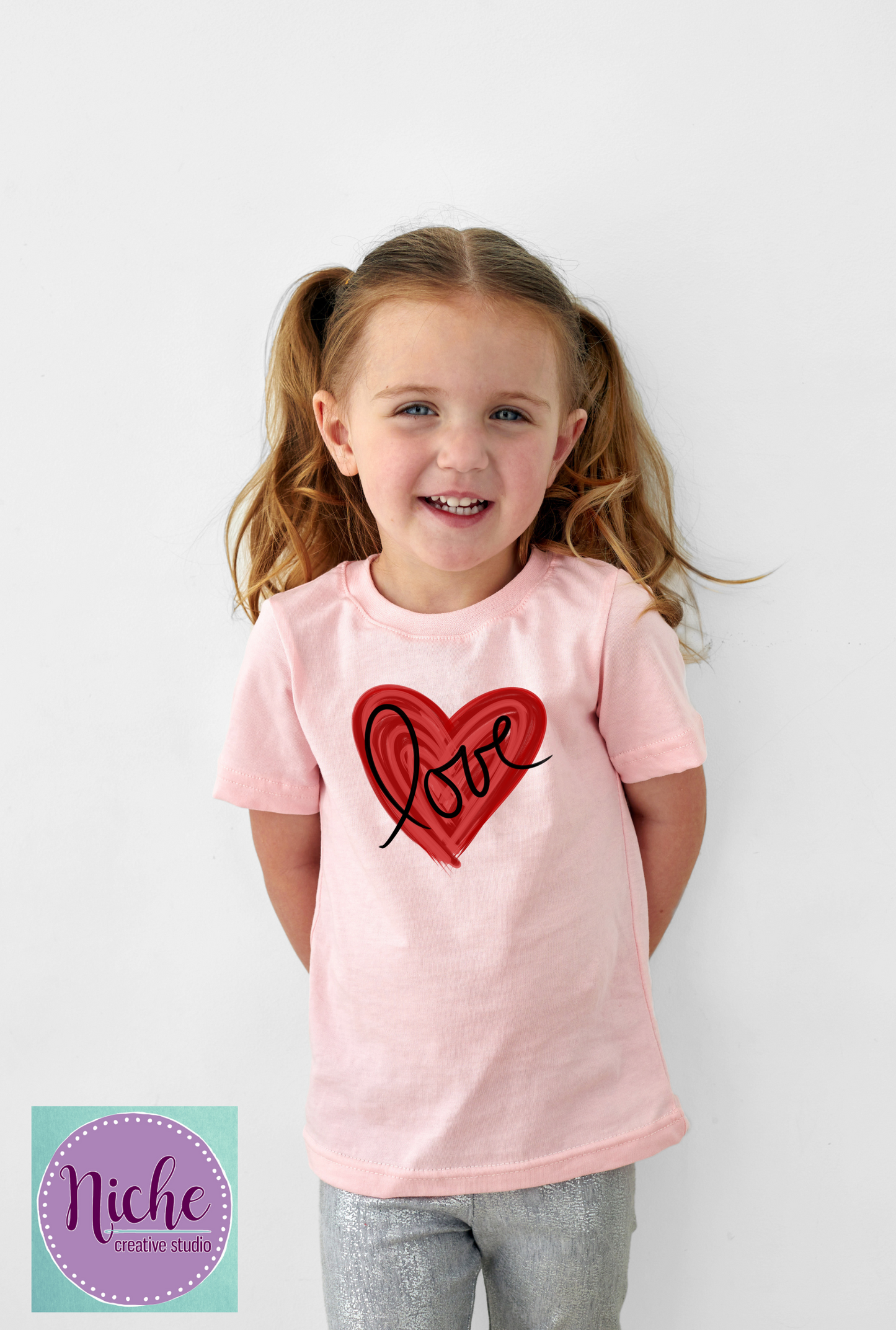 -VAL5672 Painted Heart Love Decal