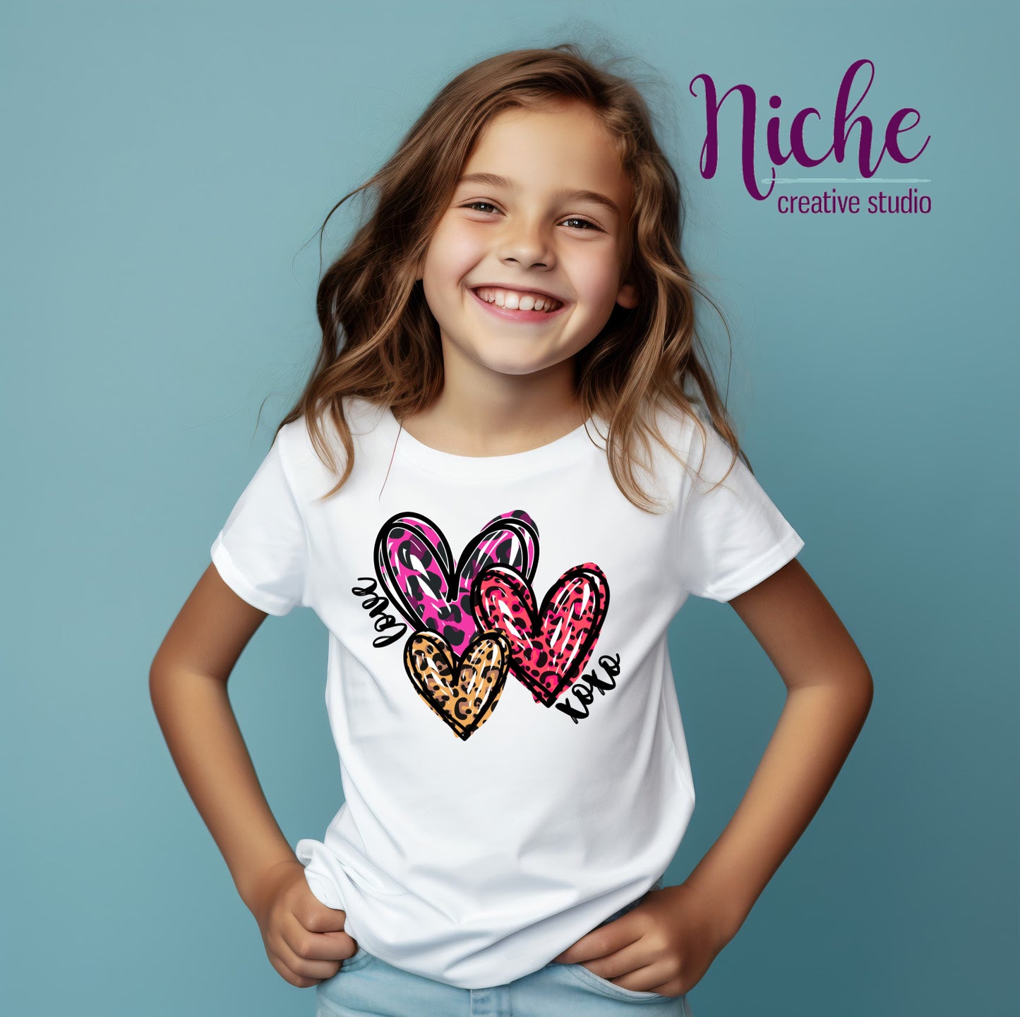 -VAL5676 Valentines Hearts XOXO Decal