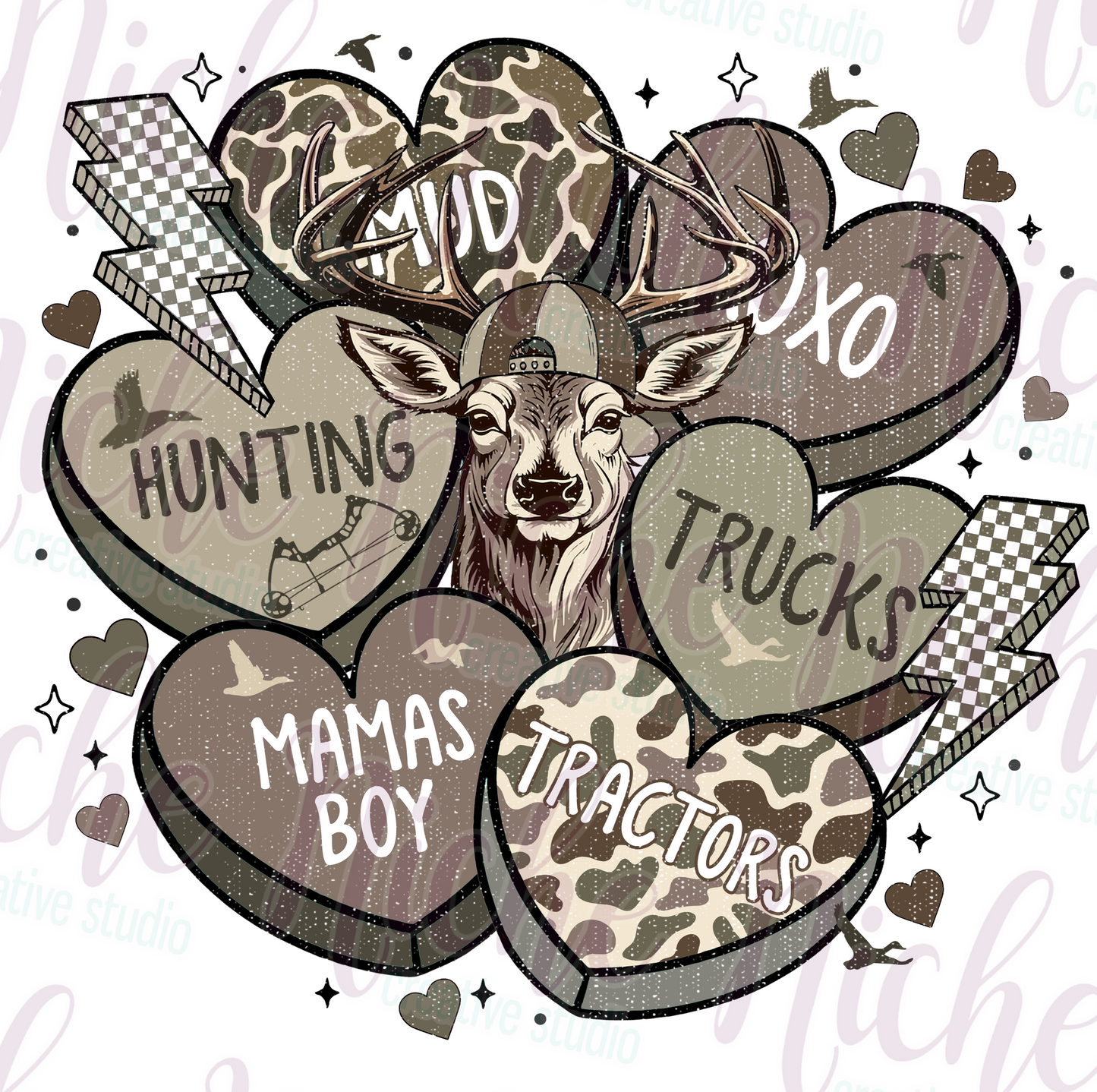 -VAL8411 Camo Valentine Decal