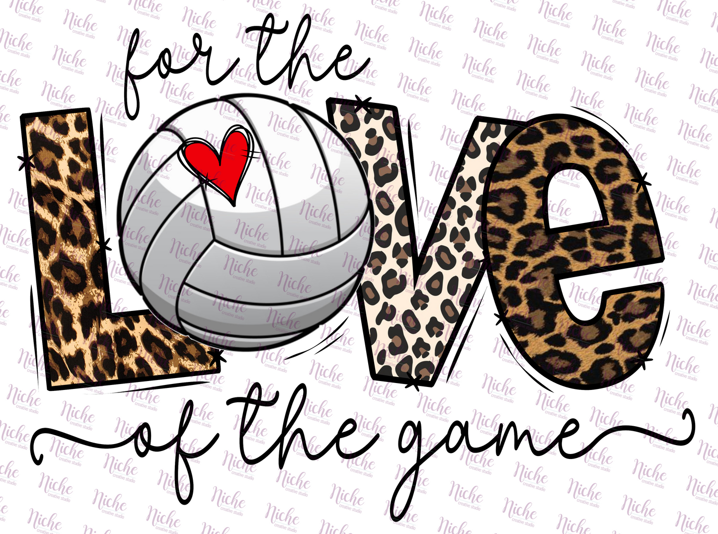 -VBA206 Love of the Game Volleyball Decal