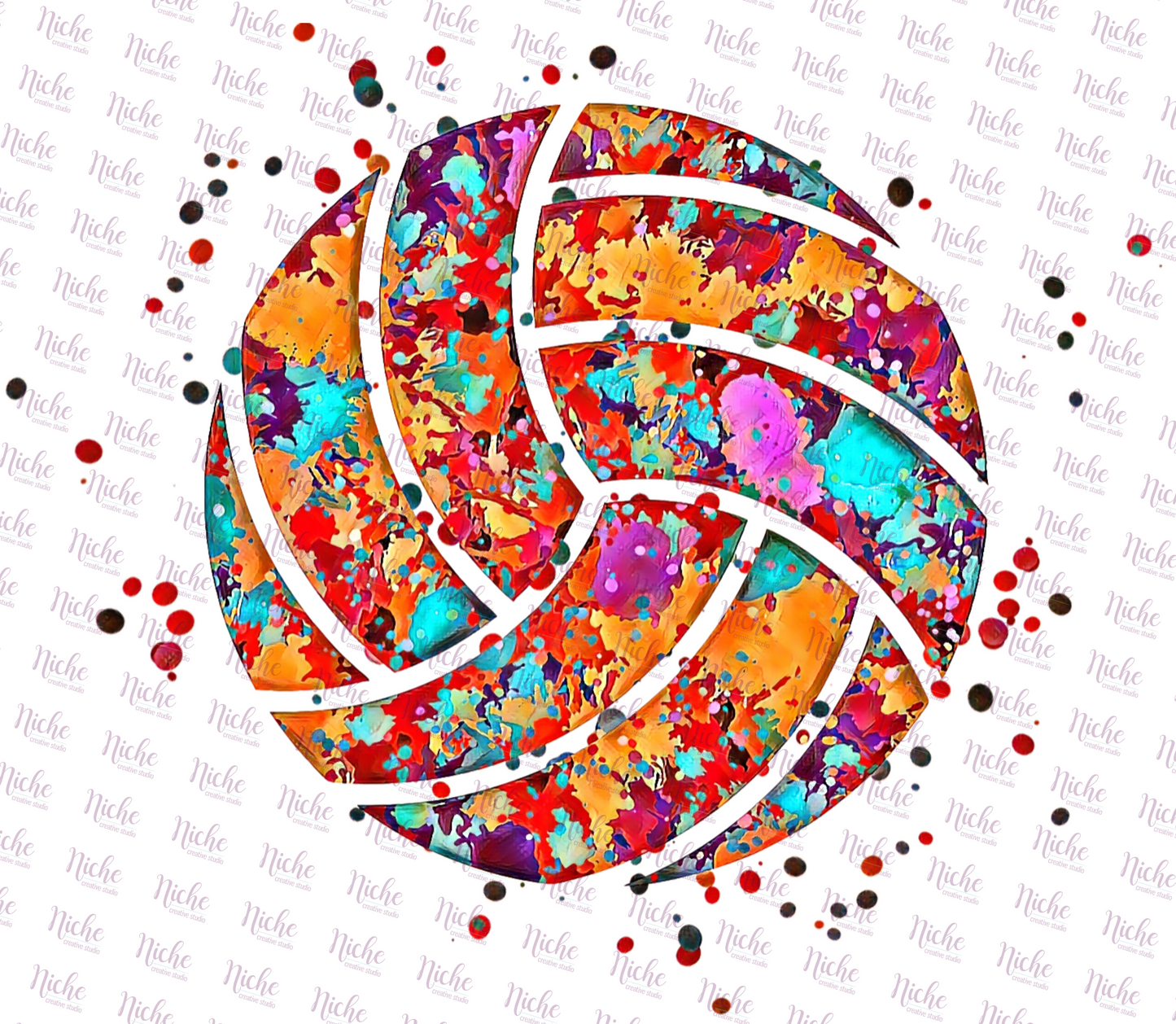-VBA207 Volleyball Neon Decal