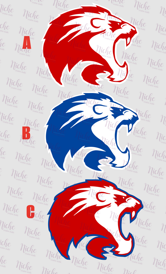 -VIN3011 Vinton Lions Mascot Decal