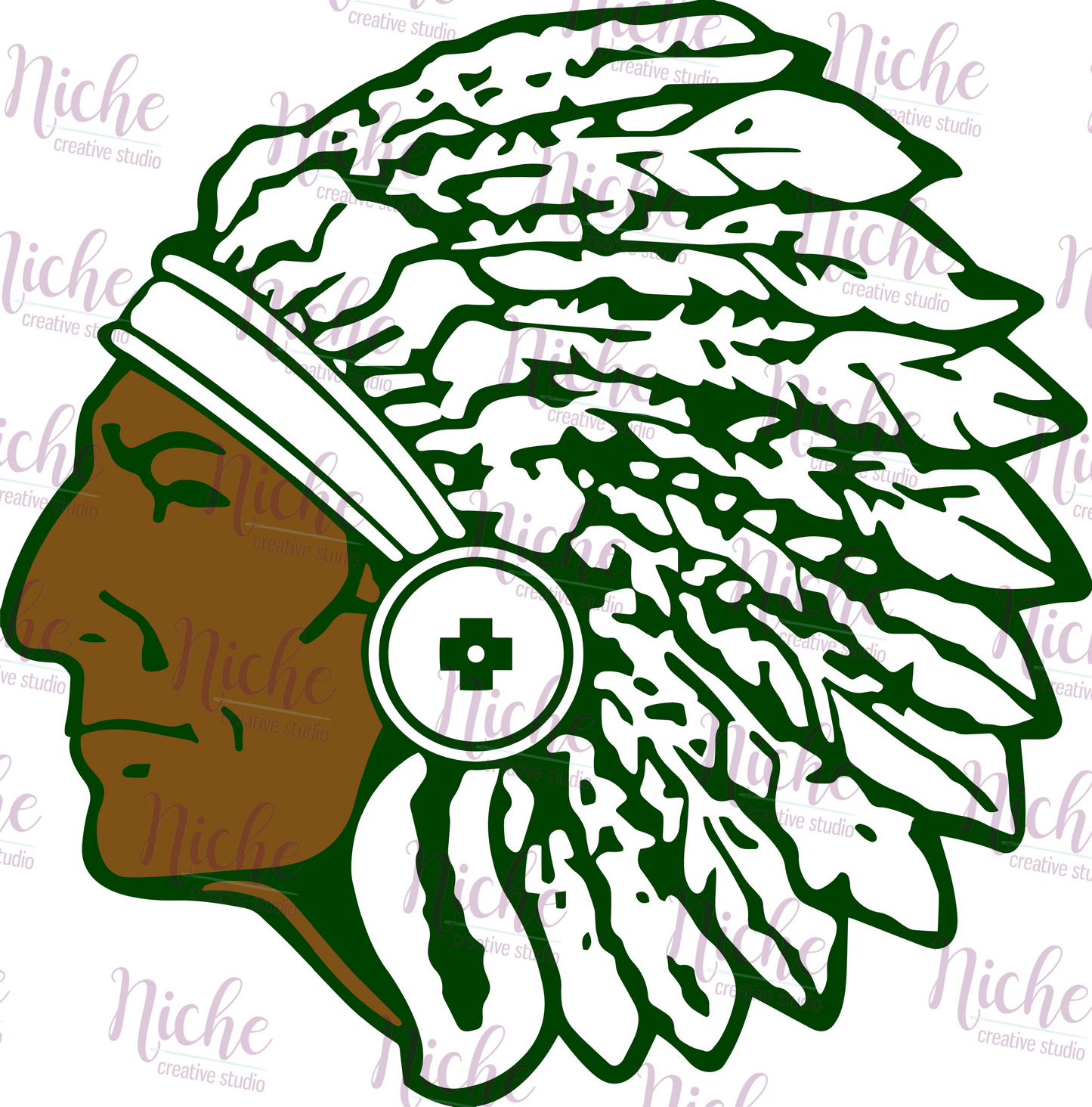 -WAS5435 Washington Marion Indian Decal