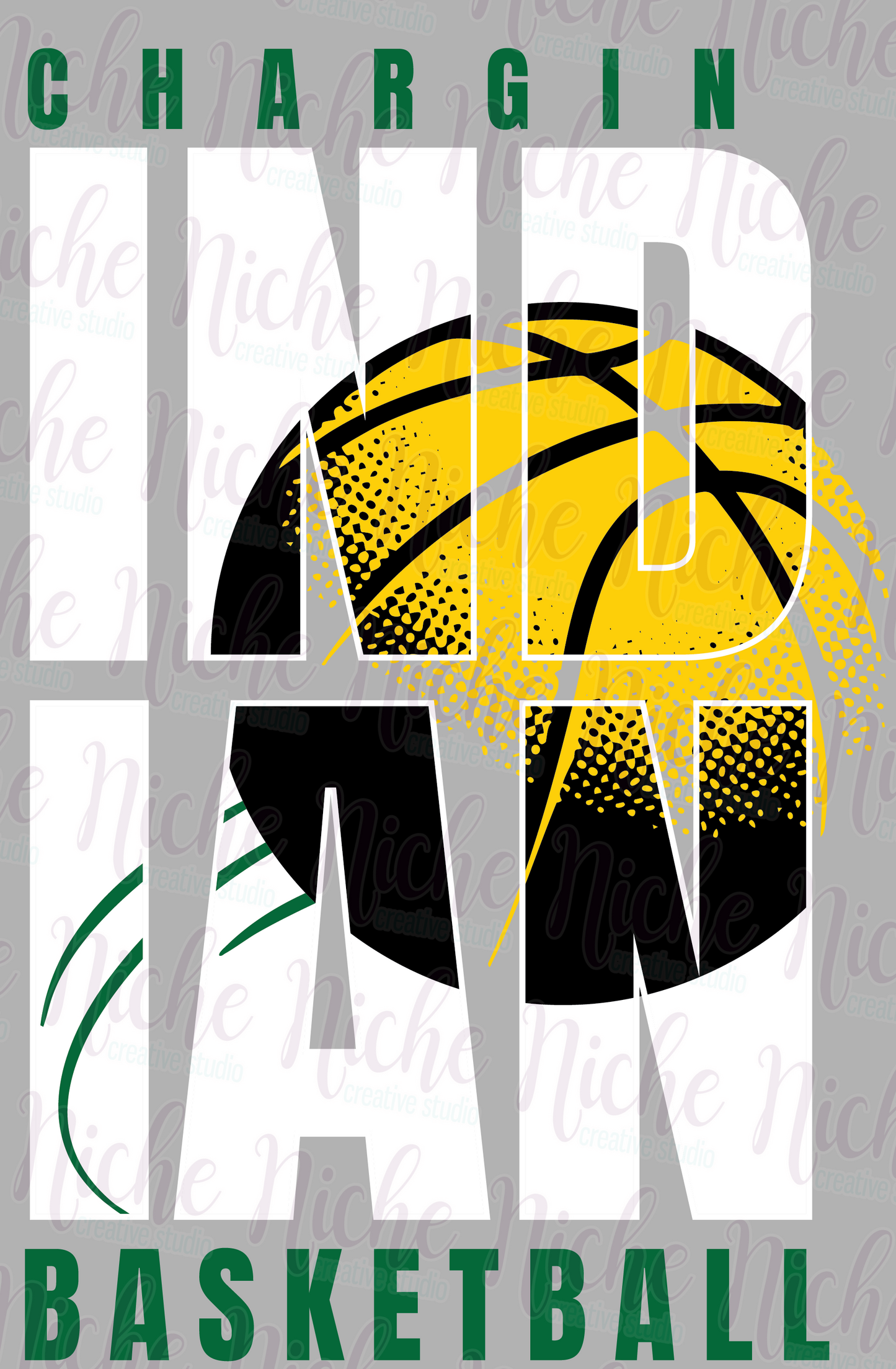 -WAS8402 Chargin Basketball Decal