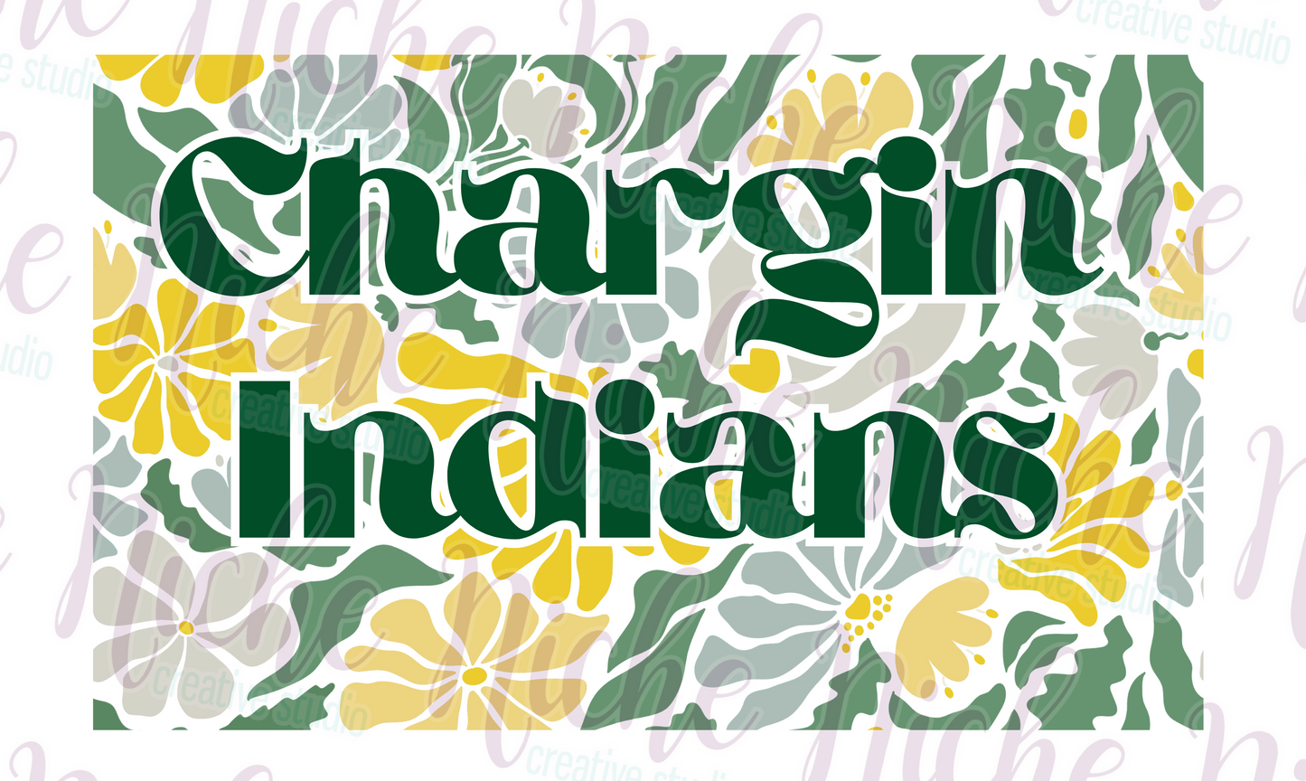 -WAS8405 Chargin Indians Groovy Floral Decal